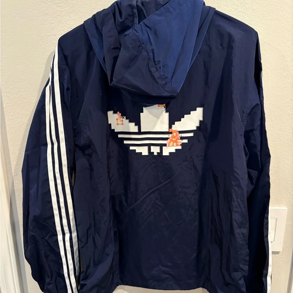Adidas Originals X Minecraft Windbreaker Kids Size Large 13-14 Years